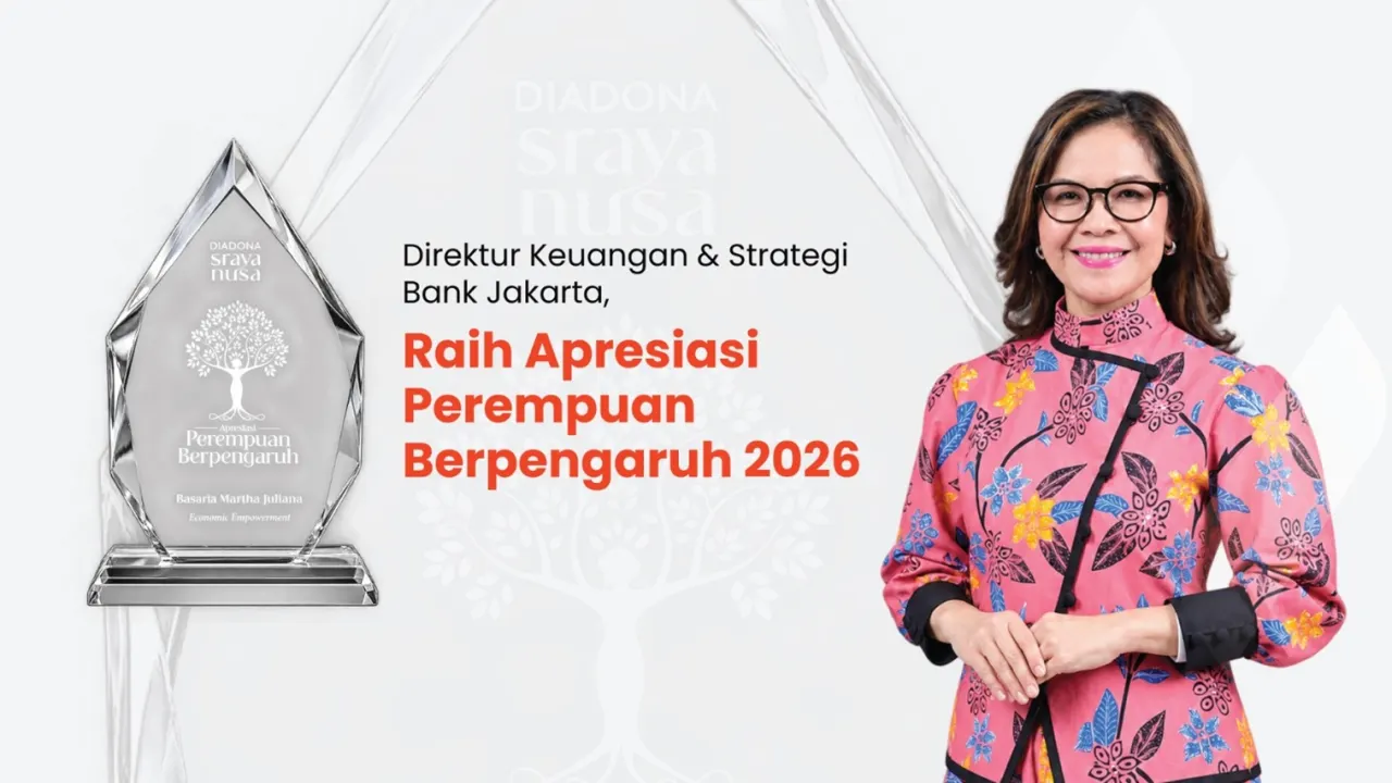 Direktur Keuangan Bank Jakarta Basaria Martha Juliana Raih Apresiasi Perempuan Berpengaruh 2026