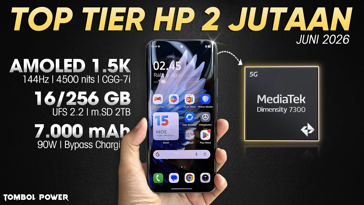 7 Rekomendasi HP 2 Jutaan Terbaik Juni 2026, Performa Oke untuk Gaming dan Harian